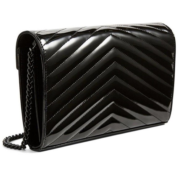 BRAND New Saint Laurent YSL Medium WOC Chain Wallet Patent Leather Purse Bag Box - Picture 2 of 11